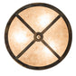 Meyda Lighting Branches 18" 3-Light Dark Burnished Antique Copper Semi-flush Mount Light With Silver Mica Shade Glass