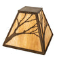 Meyda Lighting Branches 19" Antique Copper Frame WIth Beige Art Shade Glass