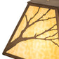 Meyda Lighting Branches 19" Antique Copper Frame WIth Beige Art Shade Glass