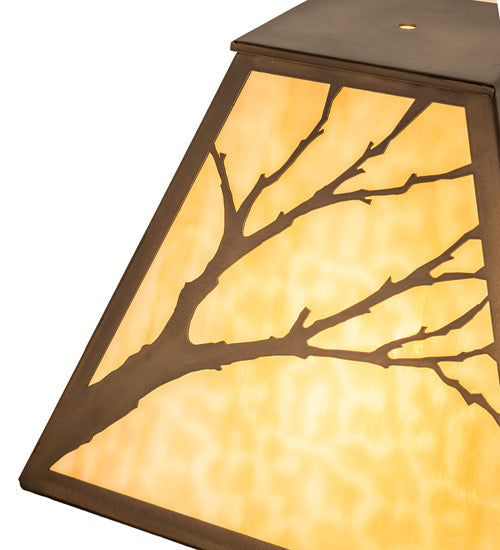 Meyda Lighting Branches 19" Antique Copper Frame WIth Beige Art Shade Glass