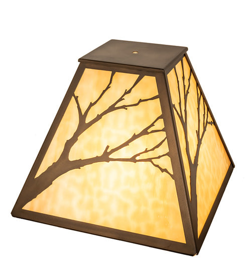 Meyda Lighting Branches 19" Antique Copper Frame WIth Beige Art Shade Glass