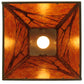 Meyda Lighting Branches 19" Antique Copper Pendant Light With Amber Mica Shade Glass