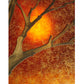 Meyda Lighting Branches 19" Antique Copper Pendant Light With Amber Mica Shade Glass