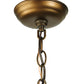 Meyda Lighting Branches 19" Antique Copper Pendant Light With Amber Mica Shade Glass