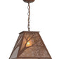 Meyda Lighting Branches 19" Cafe Noir Pendant Light With Silver Mica Shade Glass