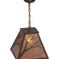Meyda Lighting Branches 19" Cafe Noir Pendant Light With Silver Mica Shade Glass
