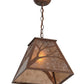 Meyda Lighting Branches 19" Cafe Noir Pendant Light With Silver Mica Shade Glass