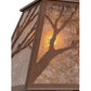 Meyda Lighting Branches 19" Cafe Noir Pendant Light With Silver Mica Shade Glass