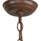 Meyda Lighting Branches 19" Cafe Noir Pendant Light With Silver Mica Shade Glass