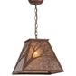 Meyda Lighting Branches 19" Cafe Noir Pendant Light With Silver Mica Shade Glass