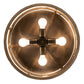 Meyda Lighting Branches 20" 4-Light Antique Copper Flush Mount Light With Ivory Fleshtone Shade