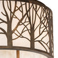 Meyda Lighting Branches 20" 4-Light Antique Copper Flush Mount Light With Ivory Fleshtone Shade