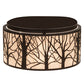 Meyda Lighting Branches 20" 4-Light Oil Rubbed Bronze Flush Mount Light With Sahara Taupe Shade