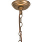 Meyda Lighting Branches 20" 8-Light Antique Copper Inverted Pendant Light With Amber Mica Shade Glass