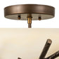 Meyda Lighting Branches 23" 4-Light Antique Copper Semi-flush Mount Light With Botticino Idalight Shade