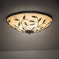 Meyda Lighting Branches 24" 3-Light Golden Bronze Flush Mount Light With Scavo Idalight Shade