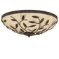 Meyda Lighting Branches 24" 3-Light Golden Bronze Flush Mount Light With Scavo Idalight Shade