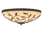 Meyda Lighting Branches 24" 3-Light Golden Bronze Flush Mount Light With Scavo Idalight Shade