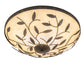 Meyda Lighting Branches 24" 3-Light Golden Bronze Flush Mount Light With Scavo Idalight Shade