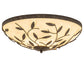 Meyda Lighting Branches 24" 3-Light Golden Bronze Flush Mount Light With Scavo Idalight Shade