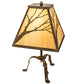 Meyda Lighting Branches 24" Antique Copper Table Lamp With Beige Art Shade Glass