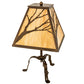 Meyda Lighting Branches 24" Antique Copper Table Lamp With Beige Art Shade Glass