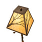 Meyda Lighting Branches 24" Antique Copper Table Lamp With Beige Art Shade Glass