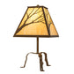 Meyda Lighting Branches 24" Antique Copper Table Lamp With Beige Art Shade Glass