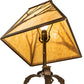 Meyda Lighting Branches 24" Antique Copper Table Lamp With Beige Art Shade Glass