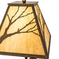 Meyda Lighting Branches 24" Antique Copper Table Lamp With Beige Art Shade Glass