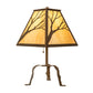 Meyda Lighting Branches 24" Antique Copper Table Lamp With Beige Art Shade Glass