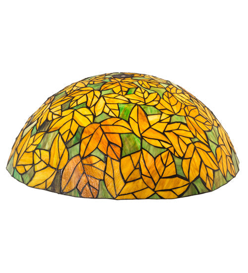 Meyda Lighting Branches 24" Green & Yellow Shade Glass
