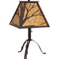 Meyda Lighting Branches 25" Mahogany Bronze Table Lamp With Amber Mica Shade Glass