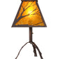 Meyda Lighting Branches 25" Mahogany Bronze Table Lamp With Amber Mica Shade Glass