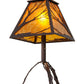 Meyda Lighting Branches 25" Mahogany Bronze Table Lamp With Amber Mica Shade Glass