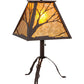 Meyda Lighting Branches 25" Mahogany Bronze Table Lamp With Amber Mica Shade Glass