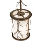 Meyda Lighting Branches 32" 3-Light Antique Copper Island Pendant Light With White Statuario Idalight Shade