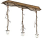 Meyda Lighting Branches 32" 3-Light Antique Copper Island Pendant Light With White Statuario Idalight Shade