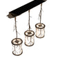 Meyda Lighting Branches 32" 3-Light Antique Copper Island Pendant Light With White Statuario Idalight Shade