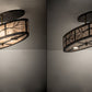 Meyda Lighting Branches 36" 6-Light Dark Burnished Antique Copper Pendant Light With Silver Mica Shade Glass