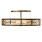Meyda Lighting Branches 36" 6-Light Dark Burnished Antique Copper Pendant Light With Silver Mica Shade Glass