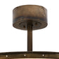Meyda Lighting Branches 37" 4-Light LED Dark Burnished Antique Copper Chandelier With Silver Mica Shade Glass and Fan