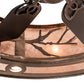 Meyda Lighting Branches 44" 16-Light Dark Burnished Antique Copper Chandelier With Silver Mica Shade Glass and Fan