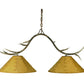 Meyda Lighting Branches 44" 2-Light Island Pendant Light With Beige Faux Leather Shade Glass