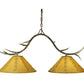 Meyda Lighting Branches 44" 2-Light Island Pendant Light With Beige Faux Leather Shade Glass