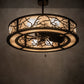 Meyda Lighting Branches 44" 8-Light Antique Copper Chandelier With Fleshtone Idalight Shade and Fan