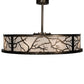 Meyda Lighting Branches 44" 8-Light Antique Copper Chandelier With Fleshtone Idalight Shade and Fan