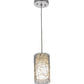 Meyda Lighting Branches 5" Brushed Nickel Mini Pendant Light With Frosted Clear Fused Shade Glass