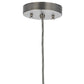Meyda Lighting Branches 5" Brushed Nickel Mini Pendant Light With Frosted Clear Fused Shade Glass