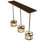 Meyda Lighting Branches 50" 9-Light Dark Burnished Antique Copper Island Pendant Light With Silver Mica Shade Glass